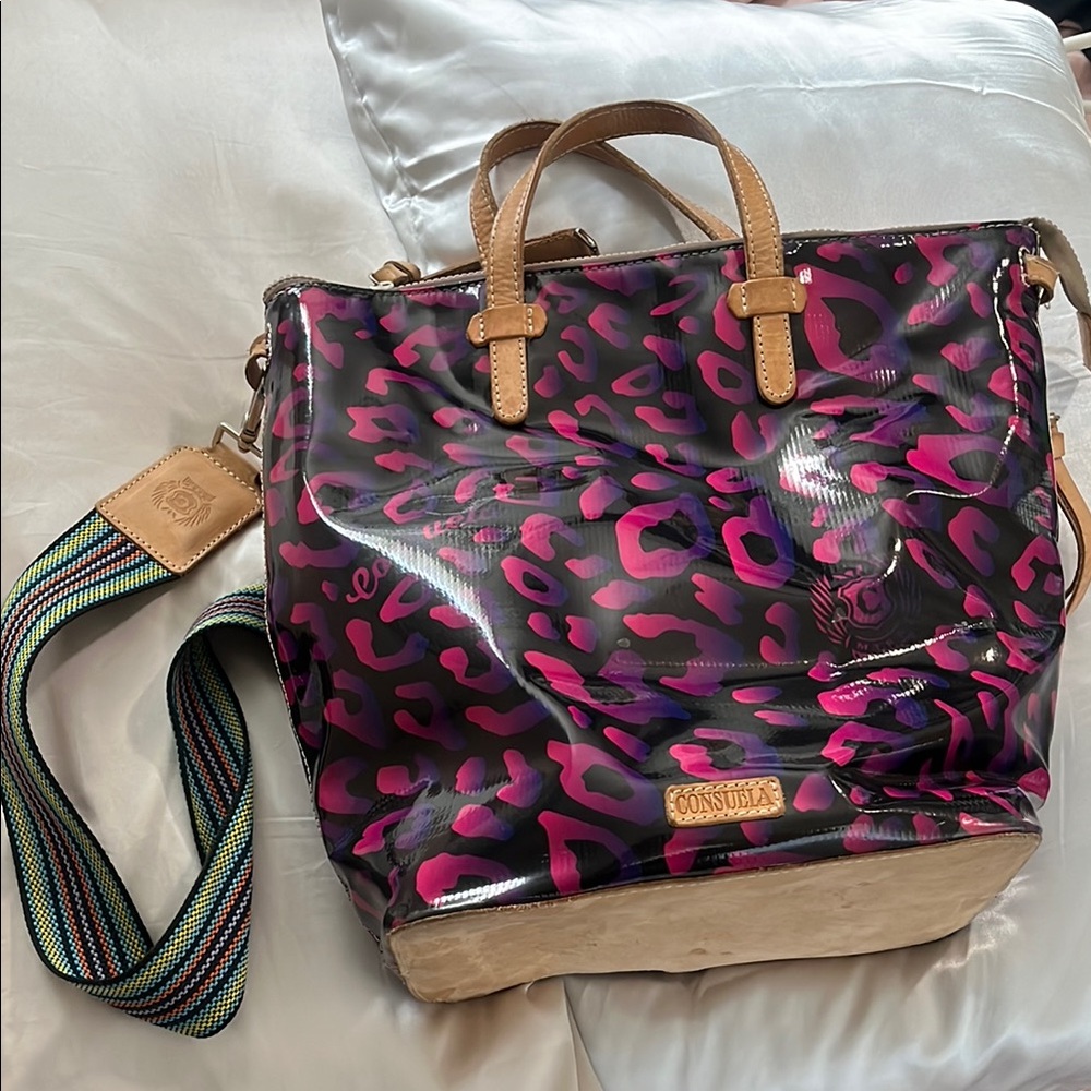 Consuela Pink Leopard Print Women's Bag